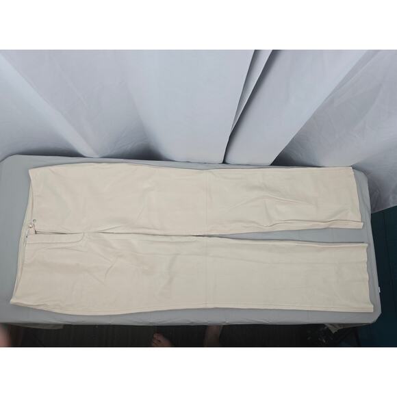 RARE VINTAGE Tommy Hilfiger Leather Pants Women's Size 6 CREAM OFF WHITE - Picture 3 of 13